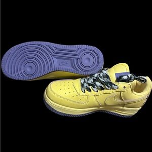 Nike Air Force 1 Low Yellow with Purple Sole